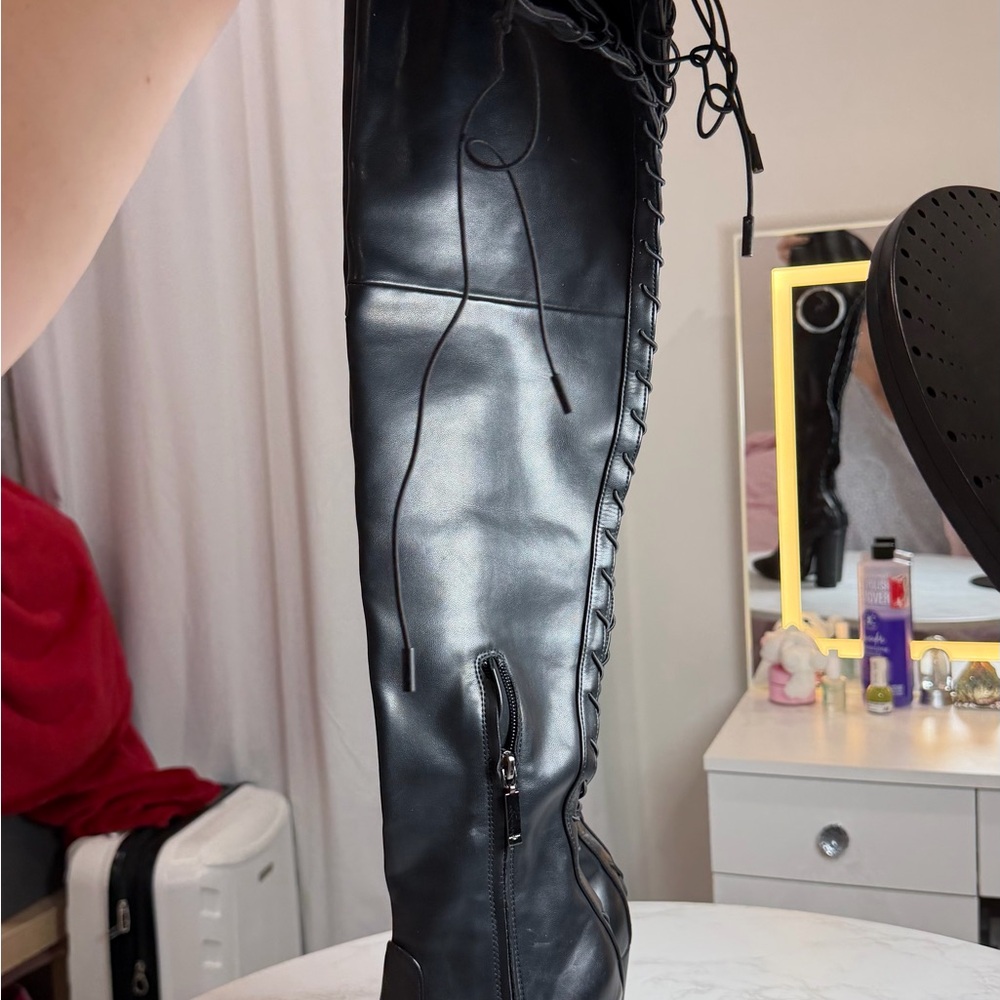 Saint Laurent Black Over-the-Knee Boots